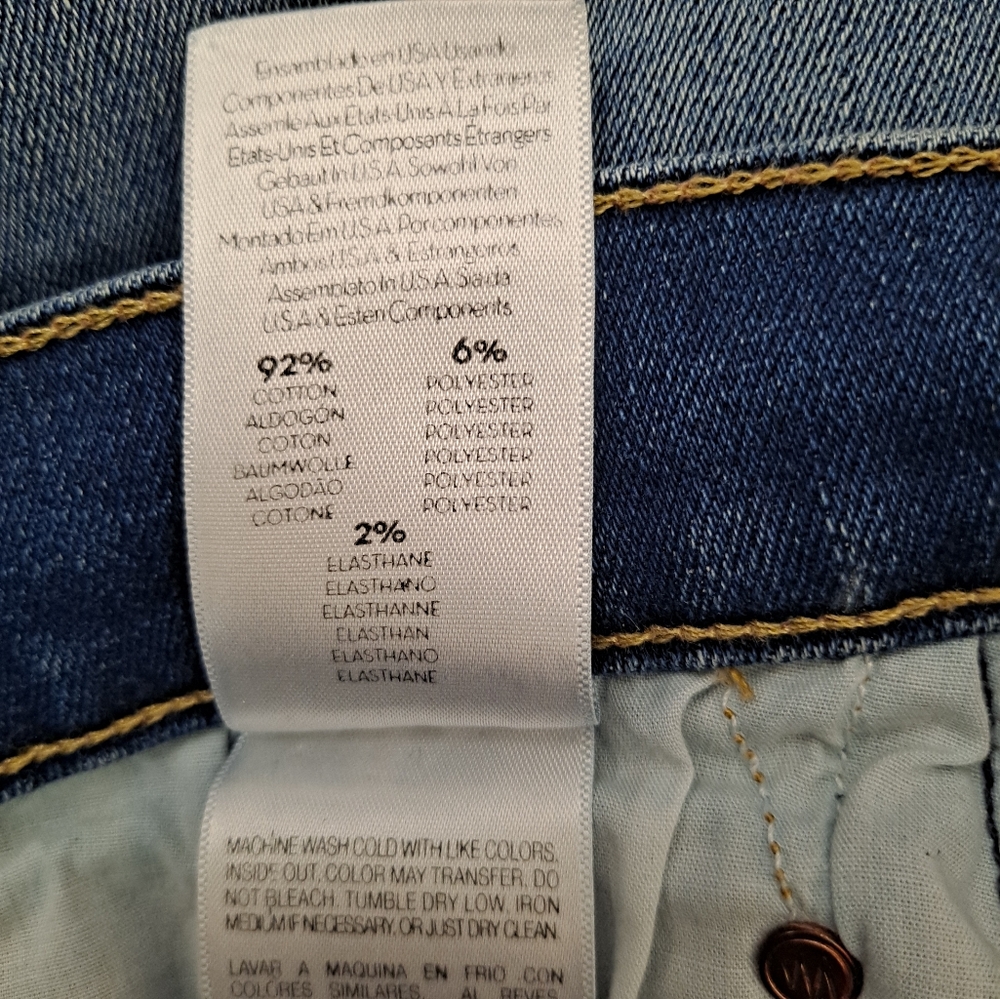 Mother Dark Blue Tequila Truth Denim The Dropout Cotton Blend Jeans USA Size 28 - Picture 11 of 12